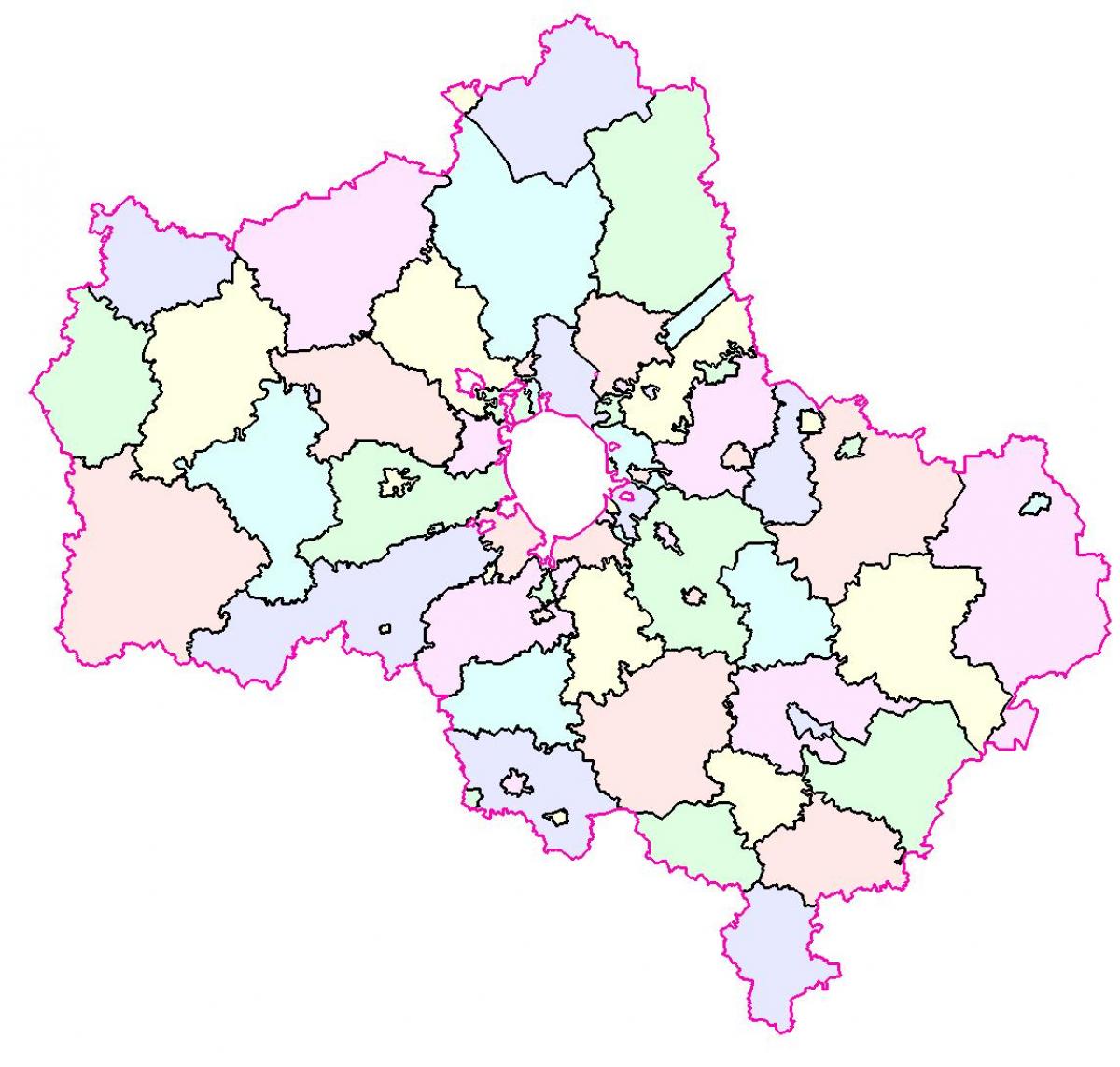 Moskva região mapa