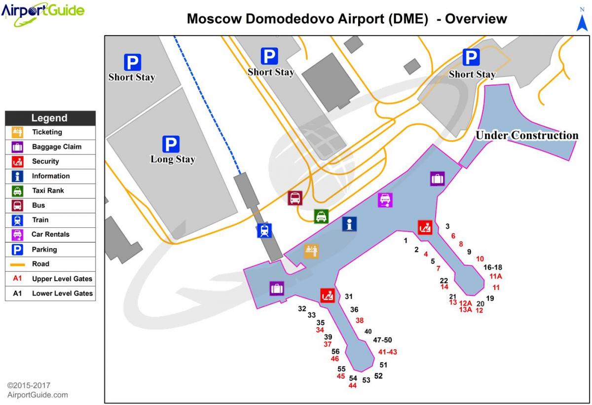 mapa do DME aeroporto