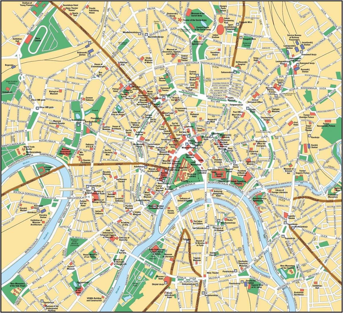 mapa de Moscovo