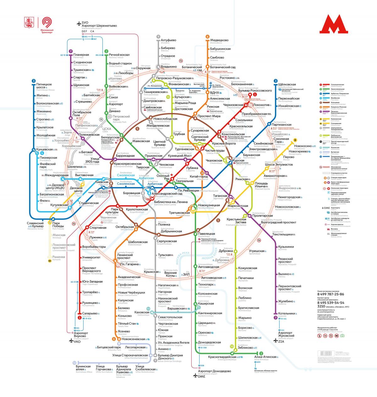 metrô de Moscou mapa