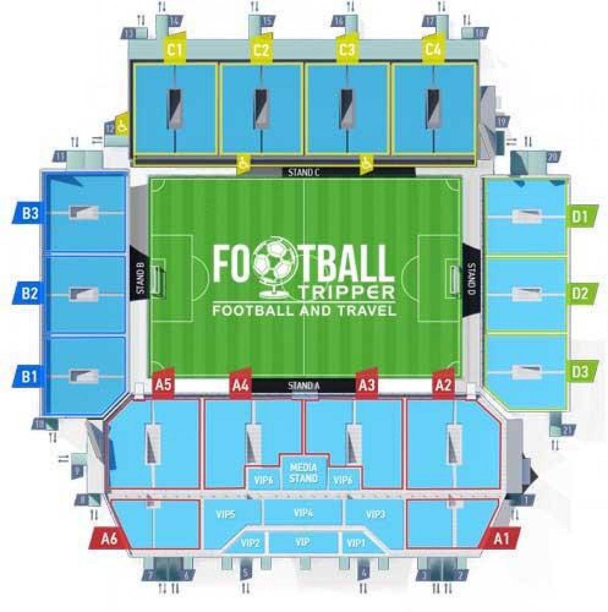 mapa de Moscovo estádio