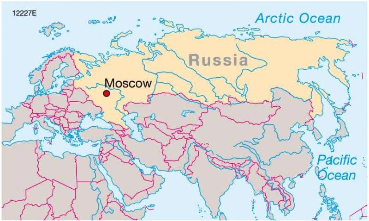 Moscou no mapa da Rússia