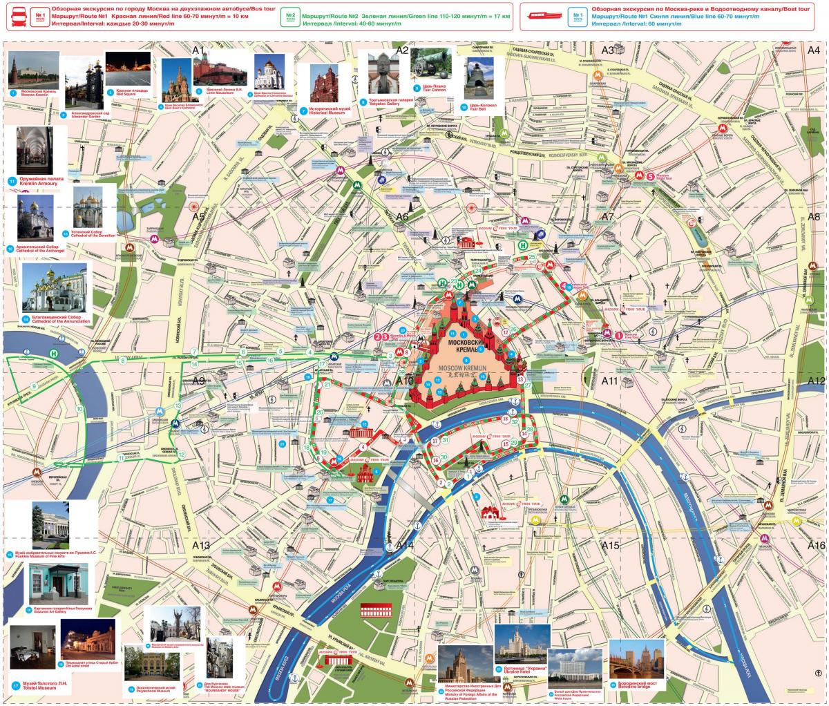 Moscou atração mapa