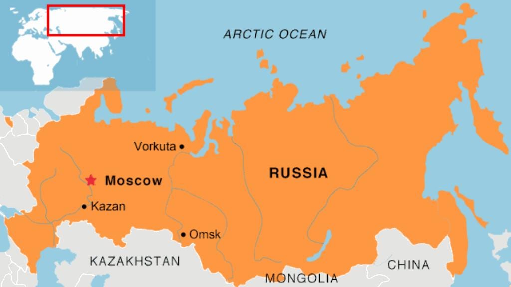 Moscou localização no mapa