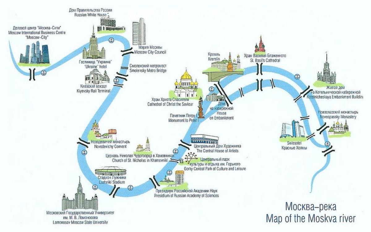 Margens do rio Moskva mapa