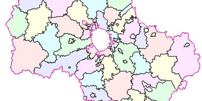 Moskva região mapa