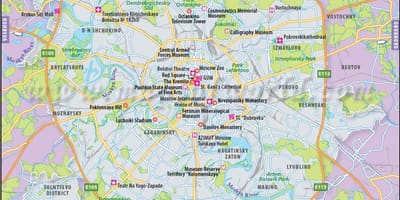 Moscow num mapa