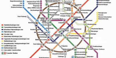 Mapa do metro de moscovo em inglês