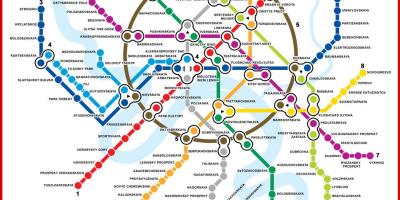 Mapa do metrô de Moscou