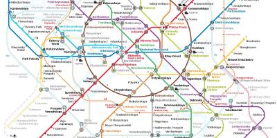A estação de Metro de Moscou mapa