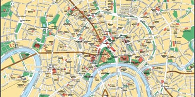 Mapa de Moscovo em inglês