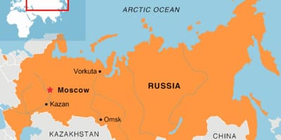 Moscou localização no mapa