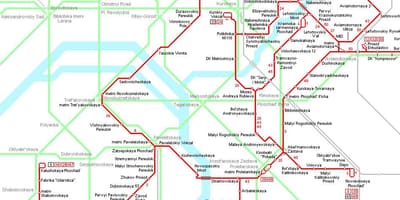 Mapa de Moscovo eléctrico
