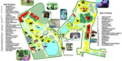 Mapa do jardim zoológico de Moscou